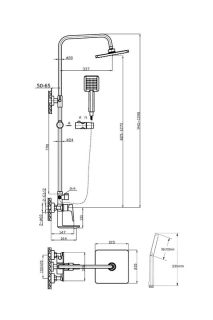 Agger Brilliant A0394400 Душевая система со смесителем, хром